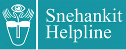 Snehankit Helpline logo with teal background and white symbol for visually impaired support.